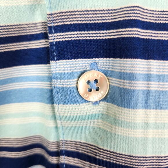 Bobby Jones Short Sleeve Cotton Striped 3 Button Golf Polo Shirt Large - Picture 5 of 5
